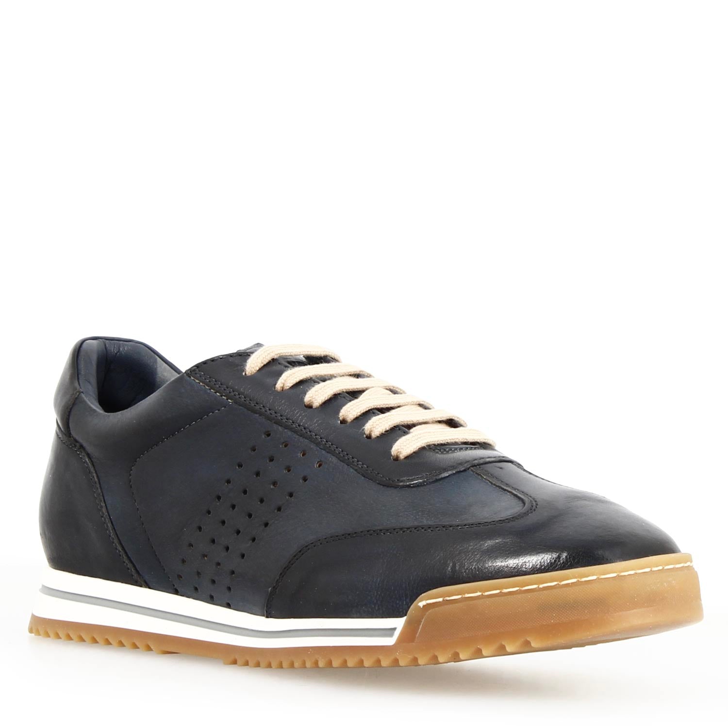 Sneaker Barberino blu da uomo in pelle