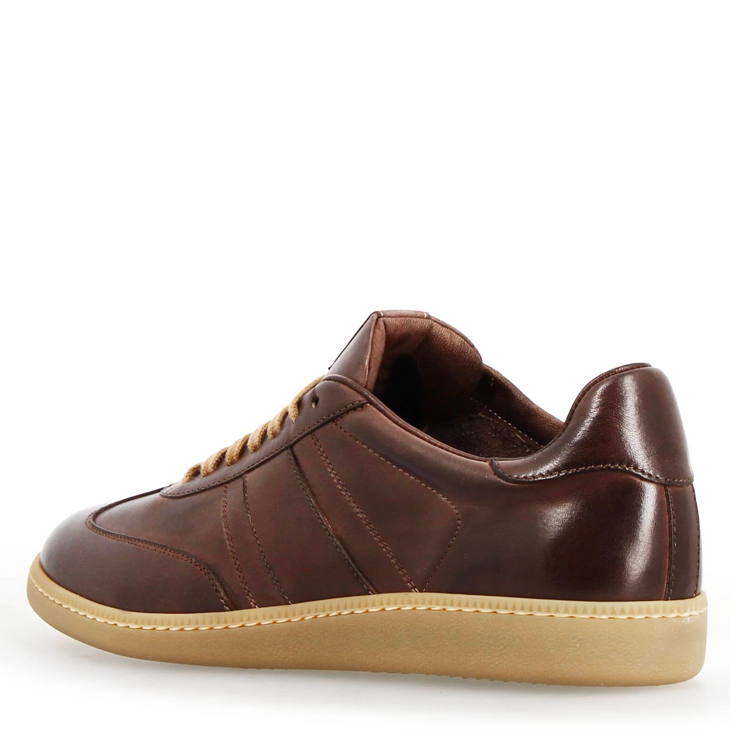 Sneaker Bizantino da uomo in pelle marrone scuro