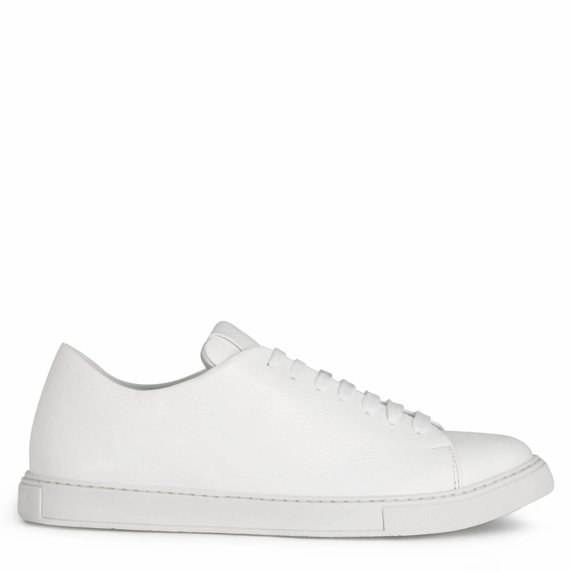 Sneaker classique pour hommes en cuir blanc