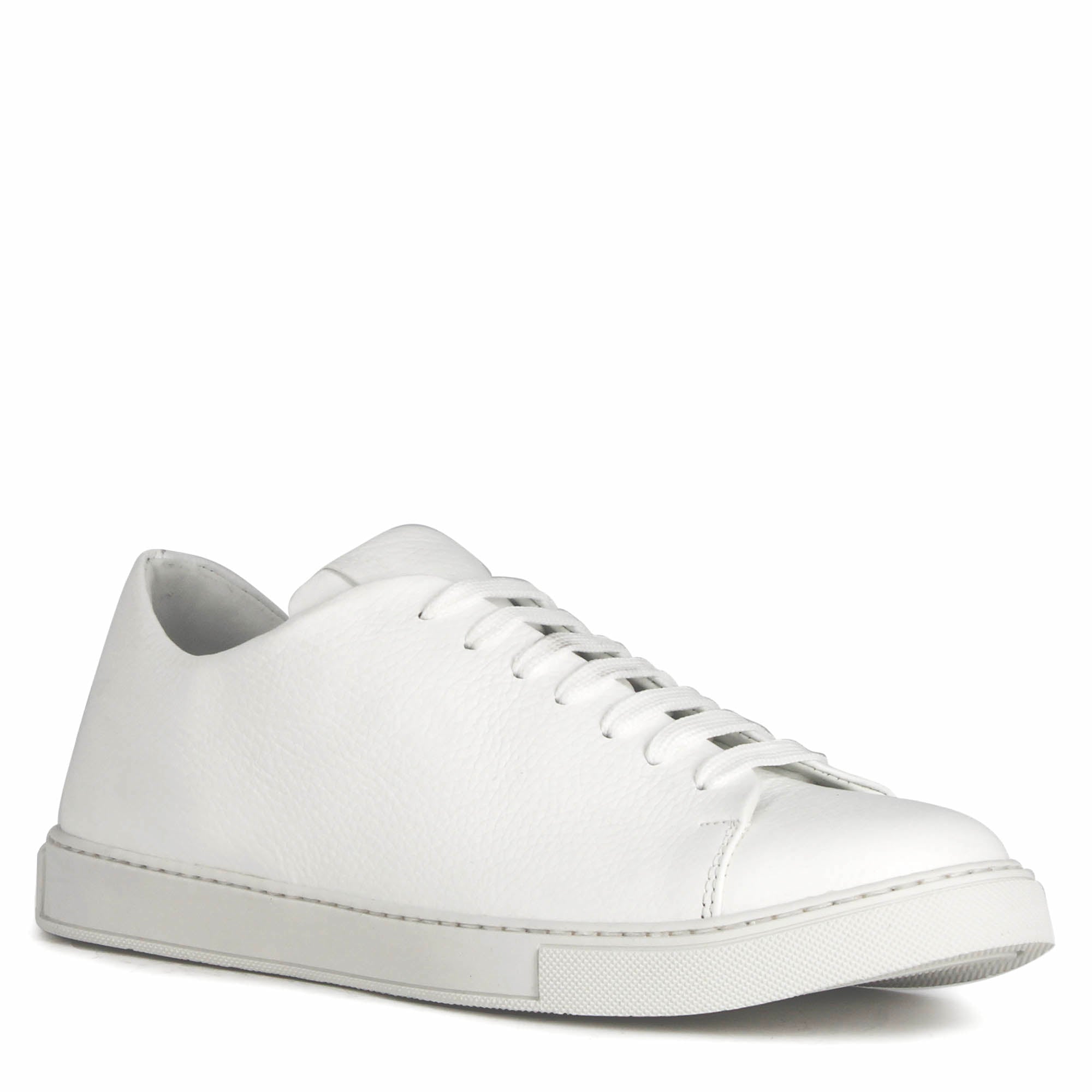 Sneaker classique pour hommes en cuir blanc