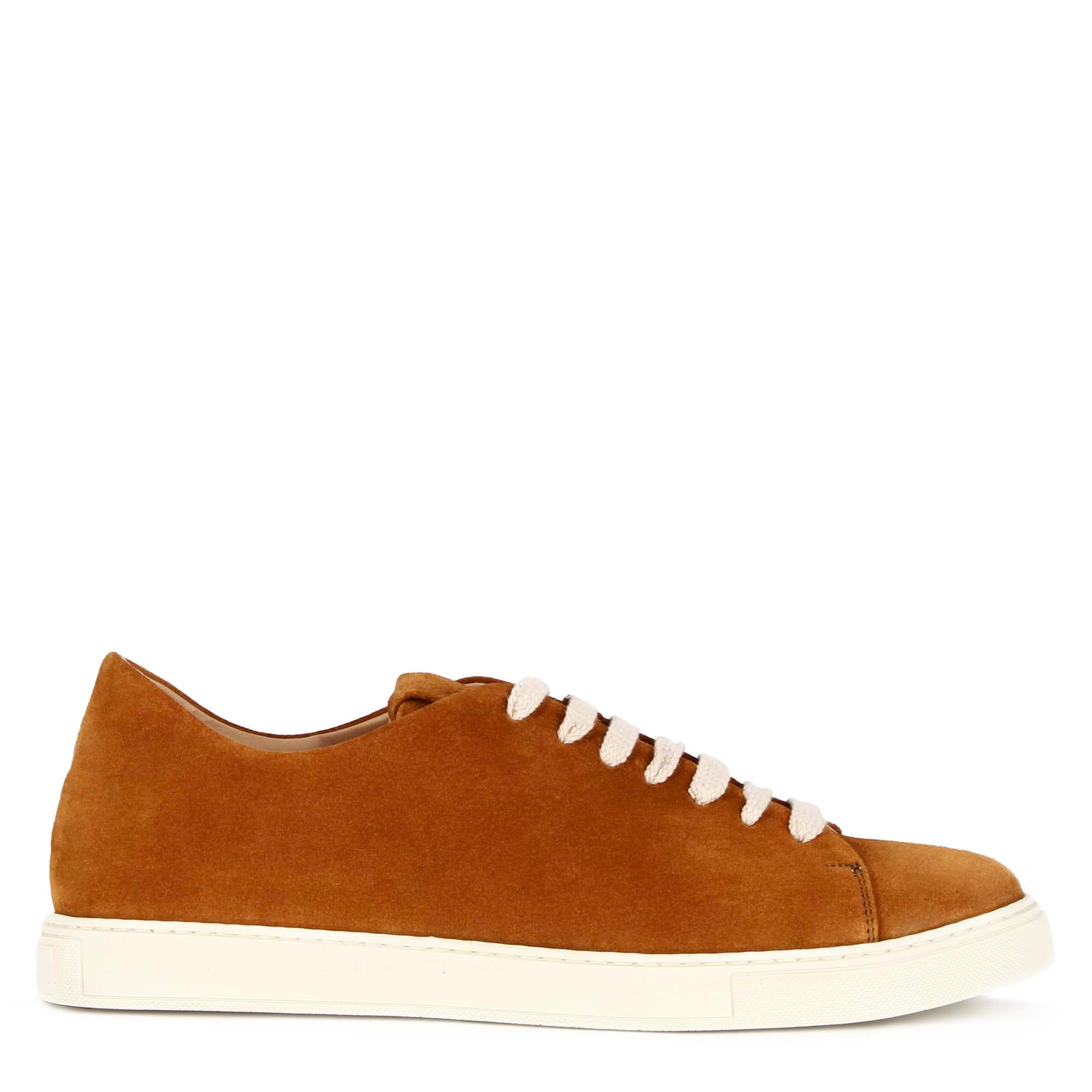 Sneaker classique pour hommes en daim marron clair