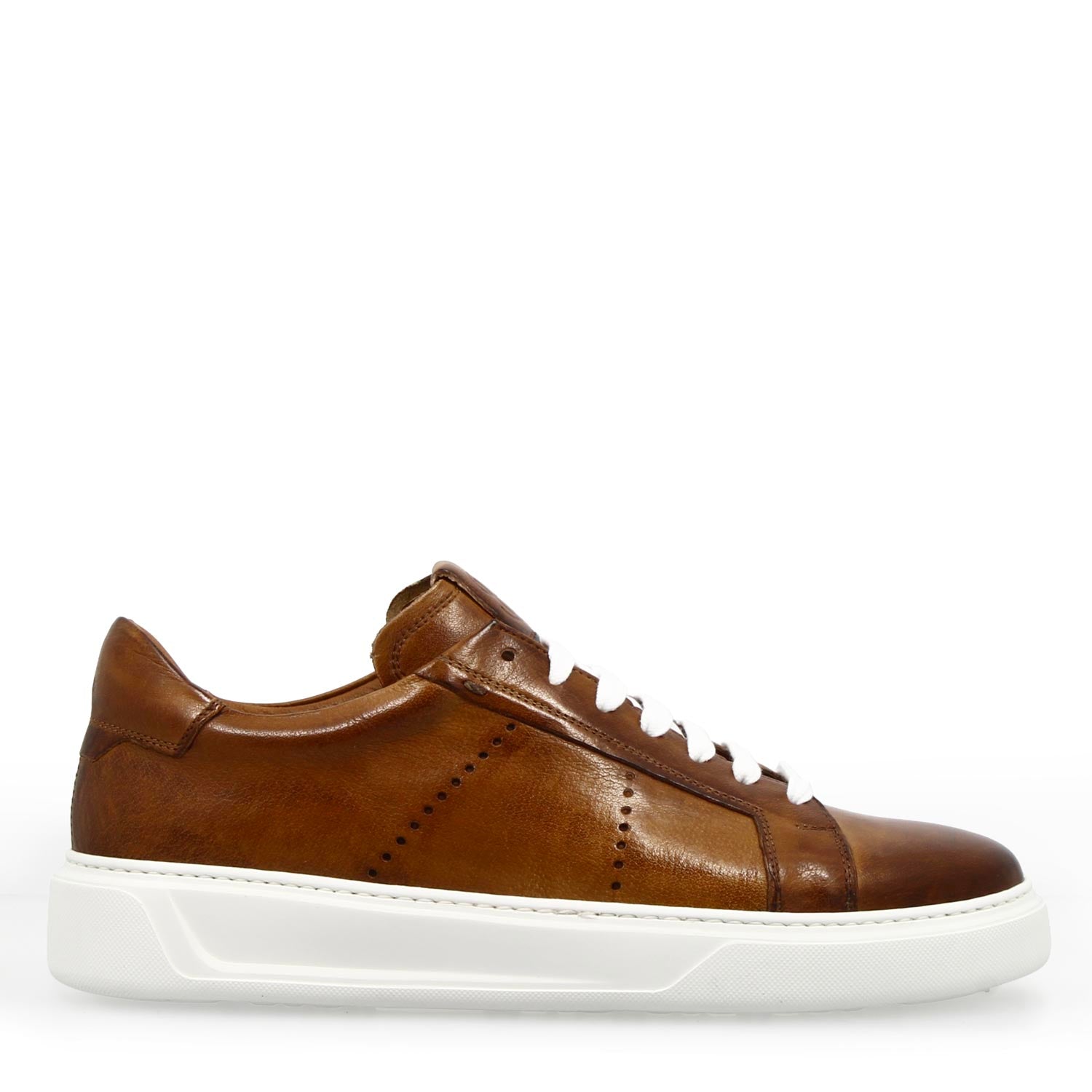 Sneaker Florentino da uomo in pelle marrone