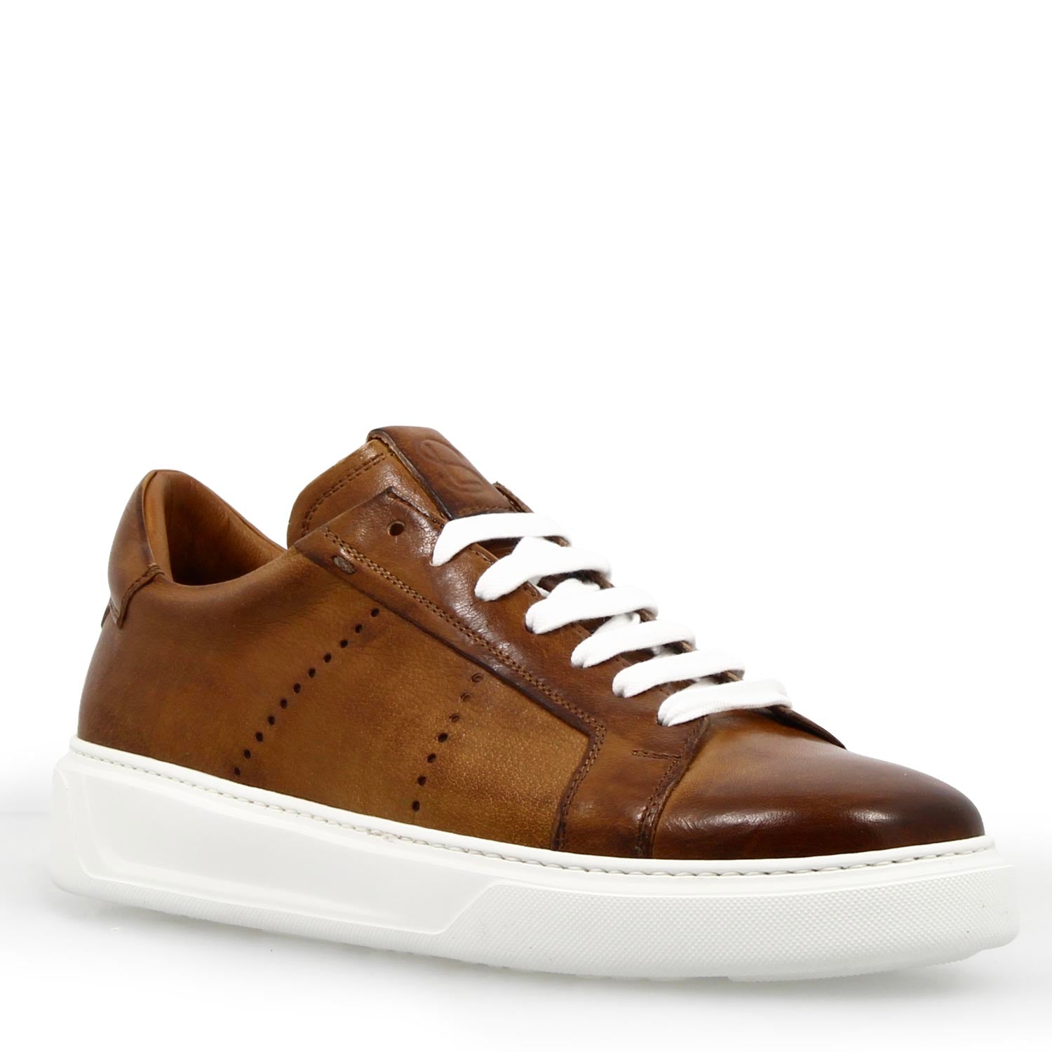 Sneaker Florentino da uomo in pelle marrone