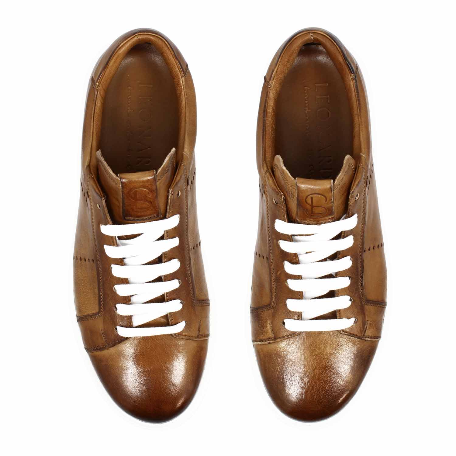 Sneaker Florentino da uomo in pelle marrone