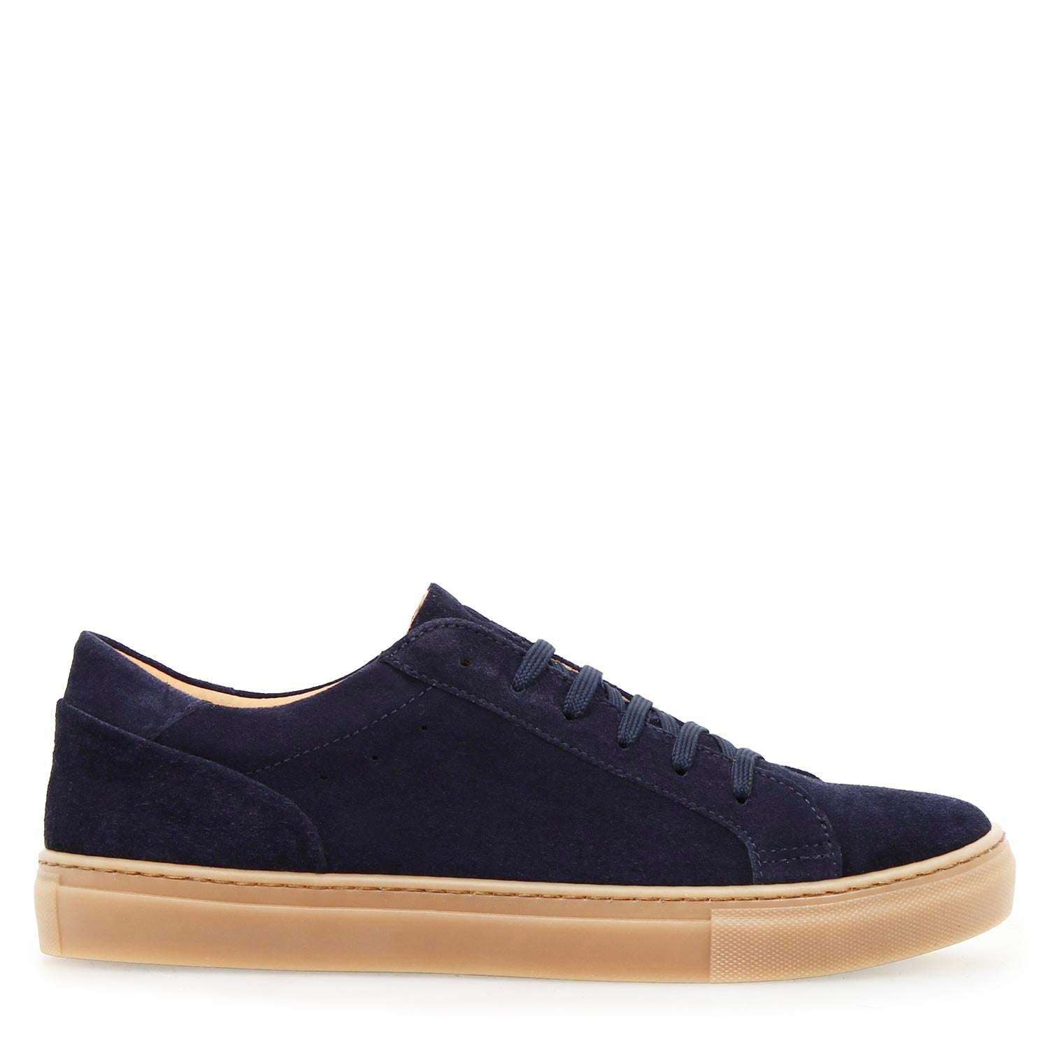 Sneaker Pitagora da uomo in pelle scamosciata blu - LeonardoShoes
