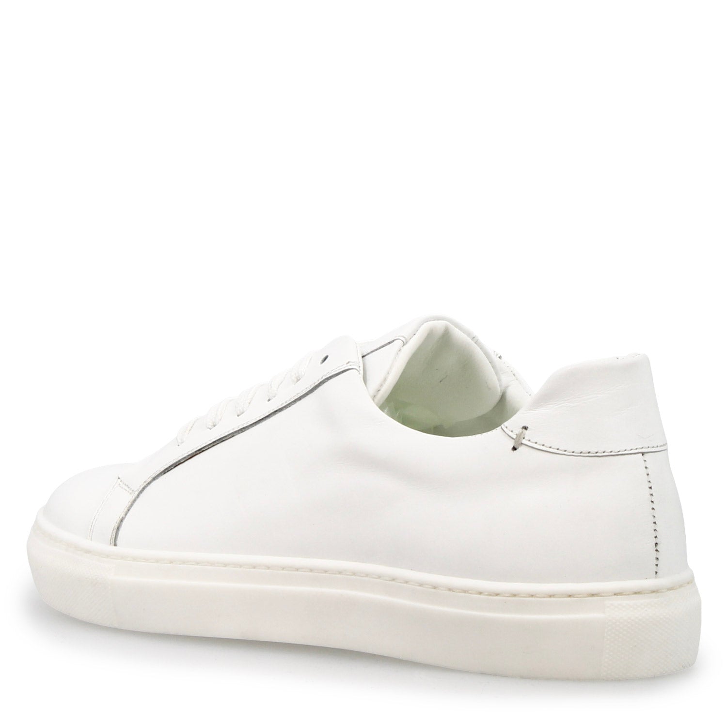 Baskets artisanales Oreste pour homme en cuir blanc