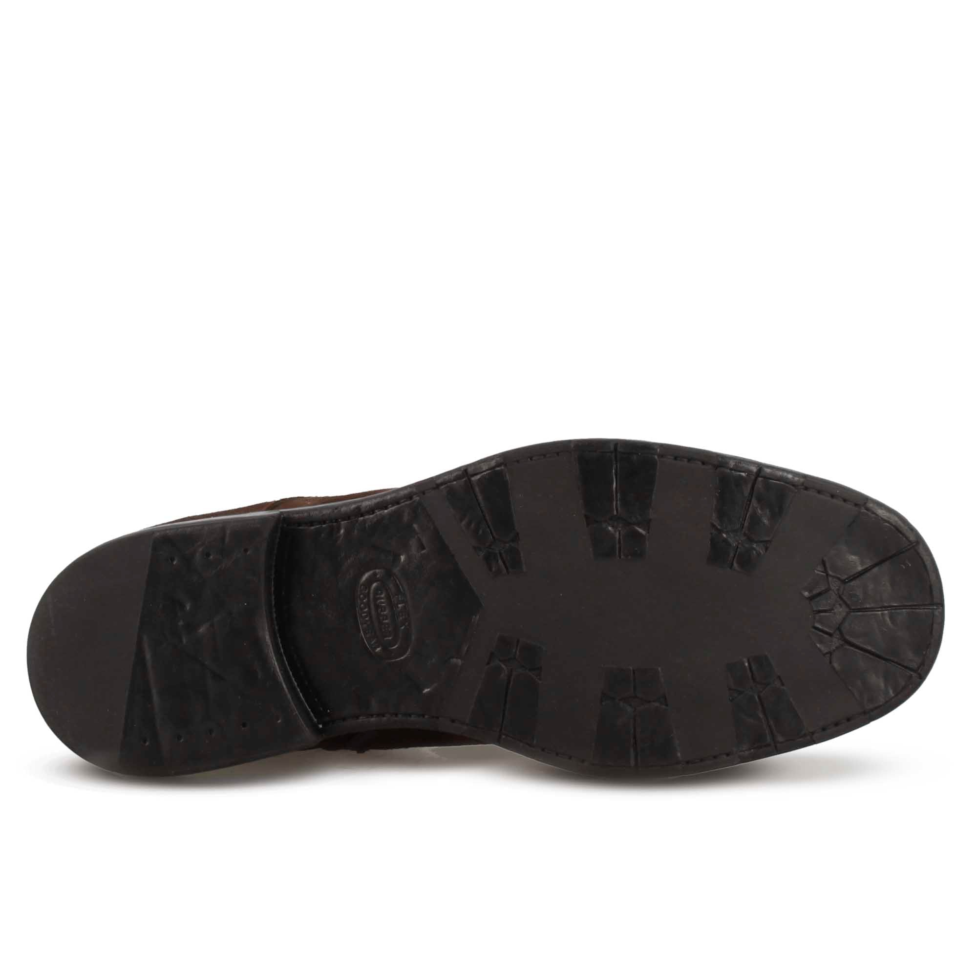 Men's ankle boots in genuine suede leather with a vintage effect in black
