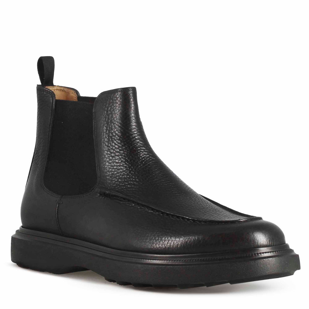 GRUNLAND Beatles donna in pelle nera con cerniera Grunland Milt PO0806 88