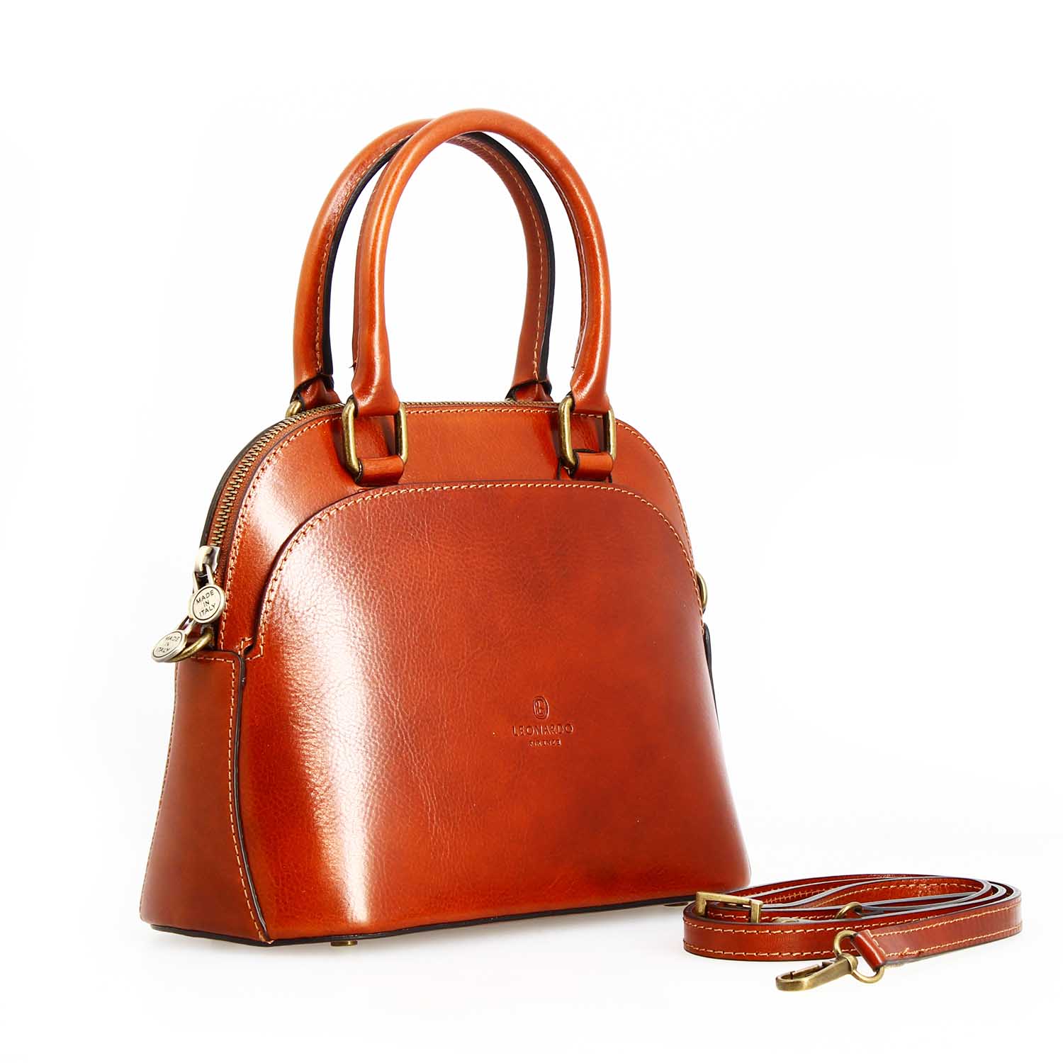Borsa a mano Zaira da donna in pelle marrone