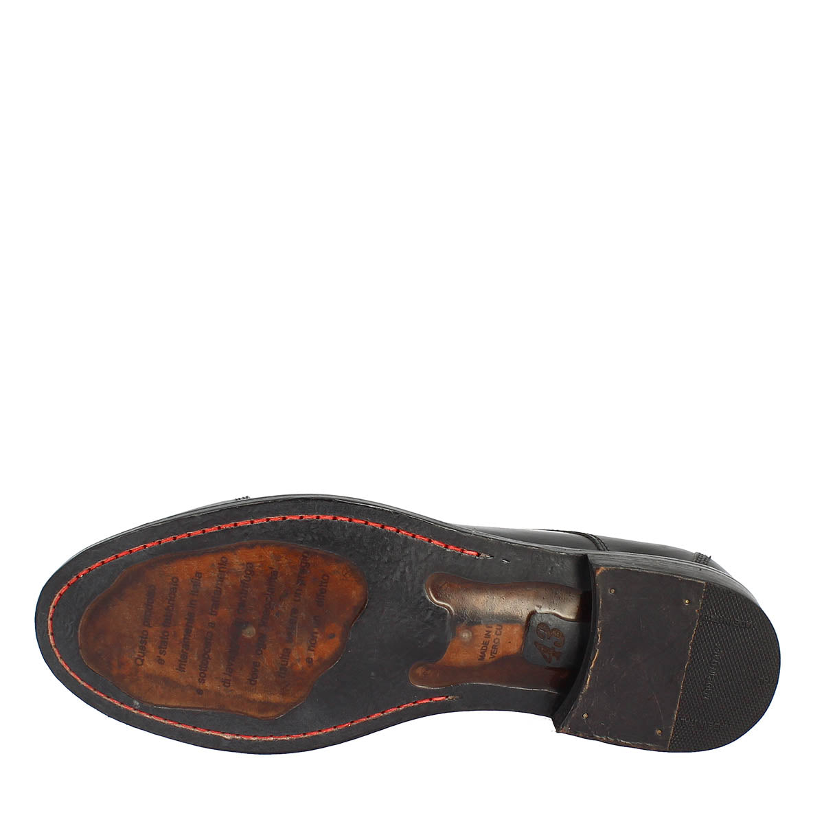 Chaussures à lacets formelles faites à la main pour hommes en cuir noir