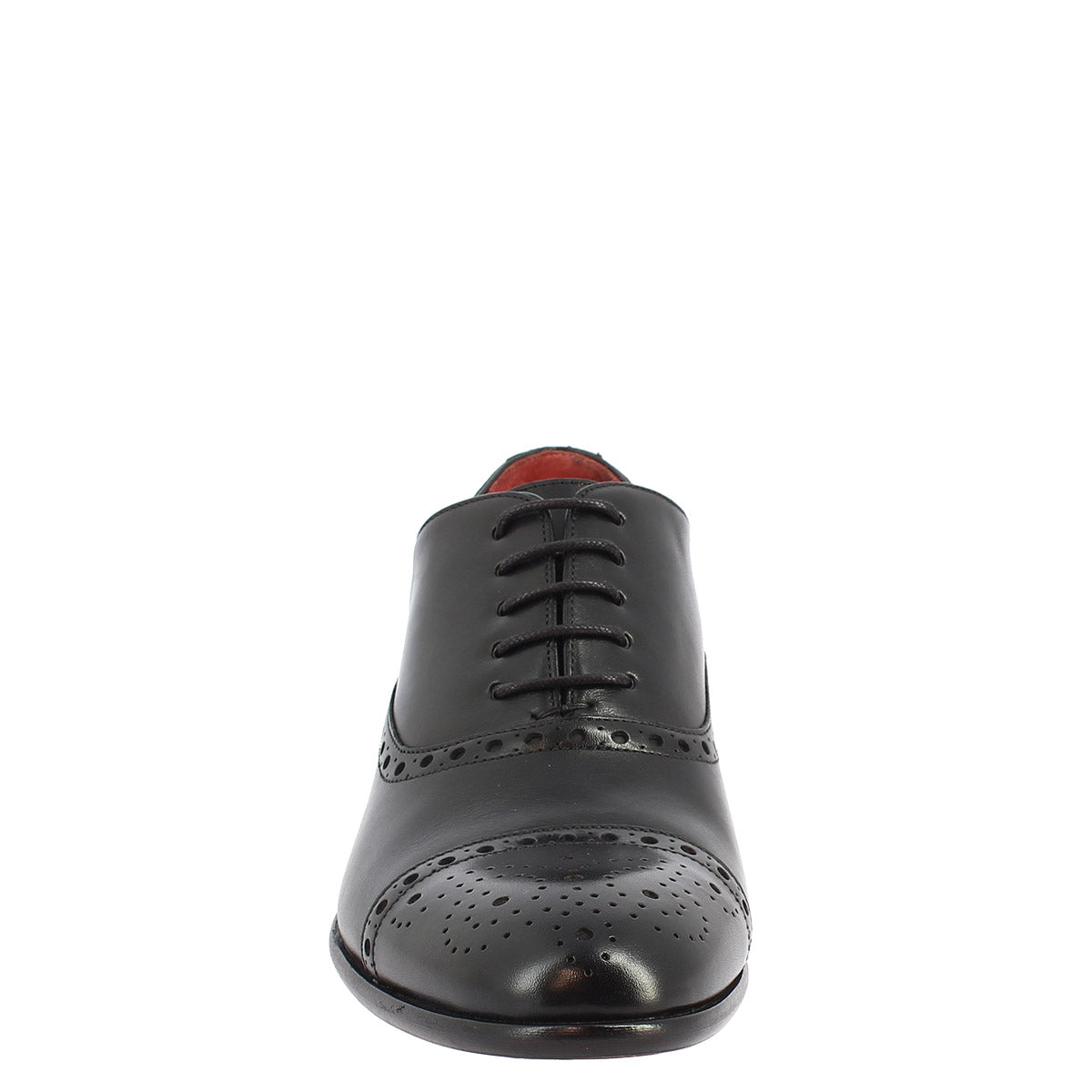 Chaussures à lacets pour hommes faites à la main en cuir noir