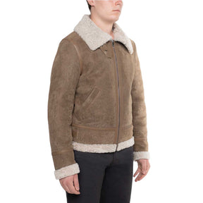 Men's brown sheepskin jacket