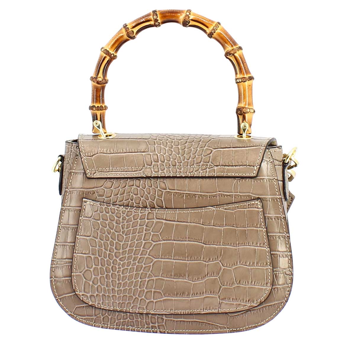 Handmade women's handbag in beige leather with removable shoulder strap