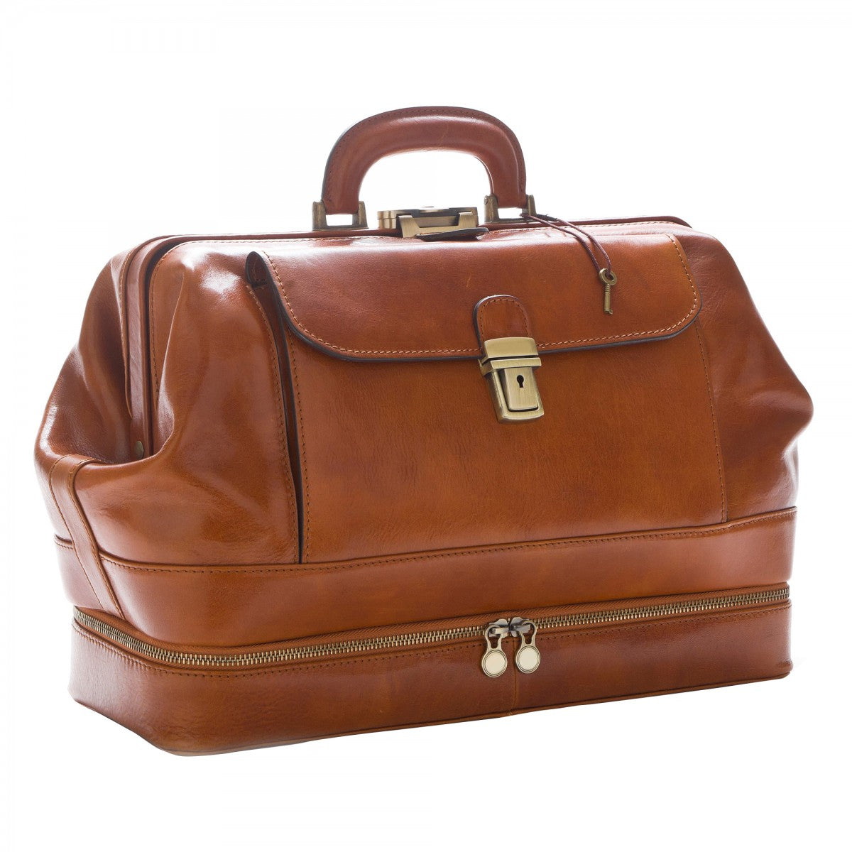 Borsa Medico Vano Portastrumenti in pelle pieno fiore chiusura a cerniera