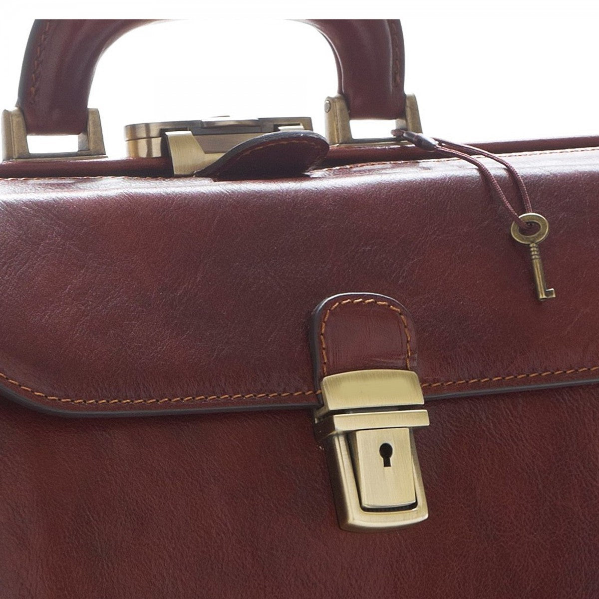 Borsa Medico Vano Portastrumenti in pelle pieno fiore chiusura a cerniera