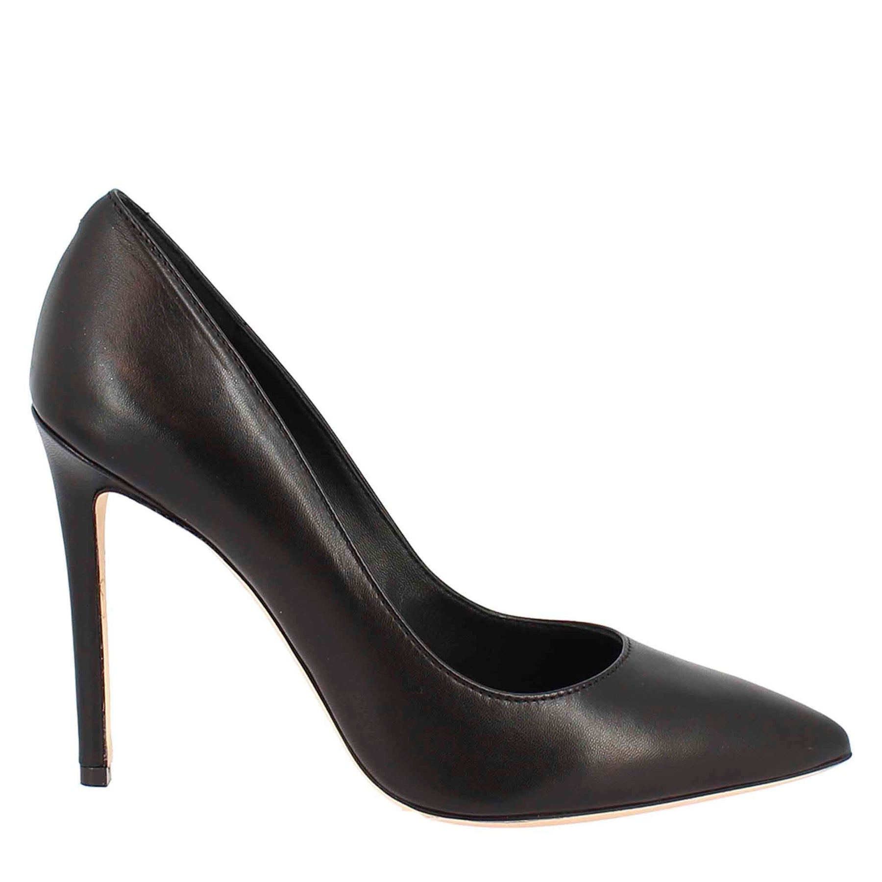 Elegante handgefertigte schwarze Lederpumps mit hohen Absätzen für Damen