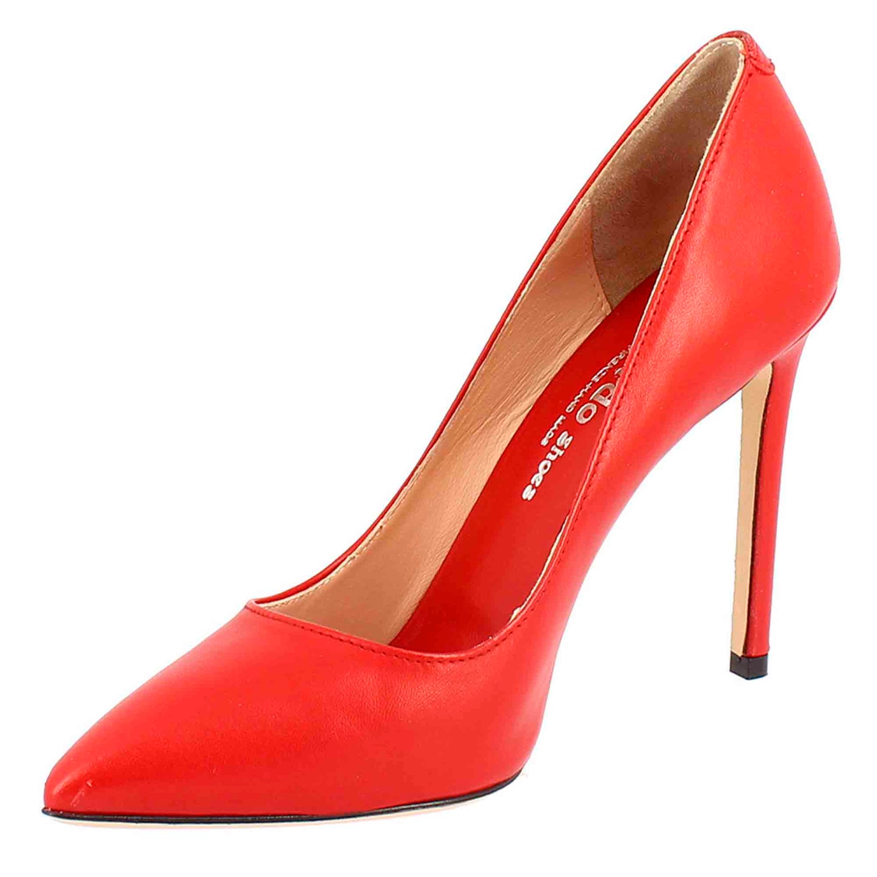 Red leather heels shoes Clearance