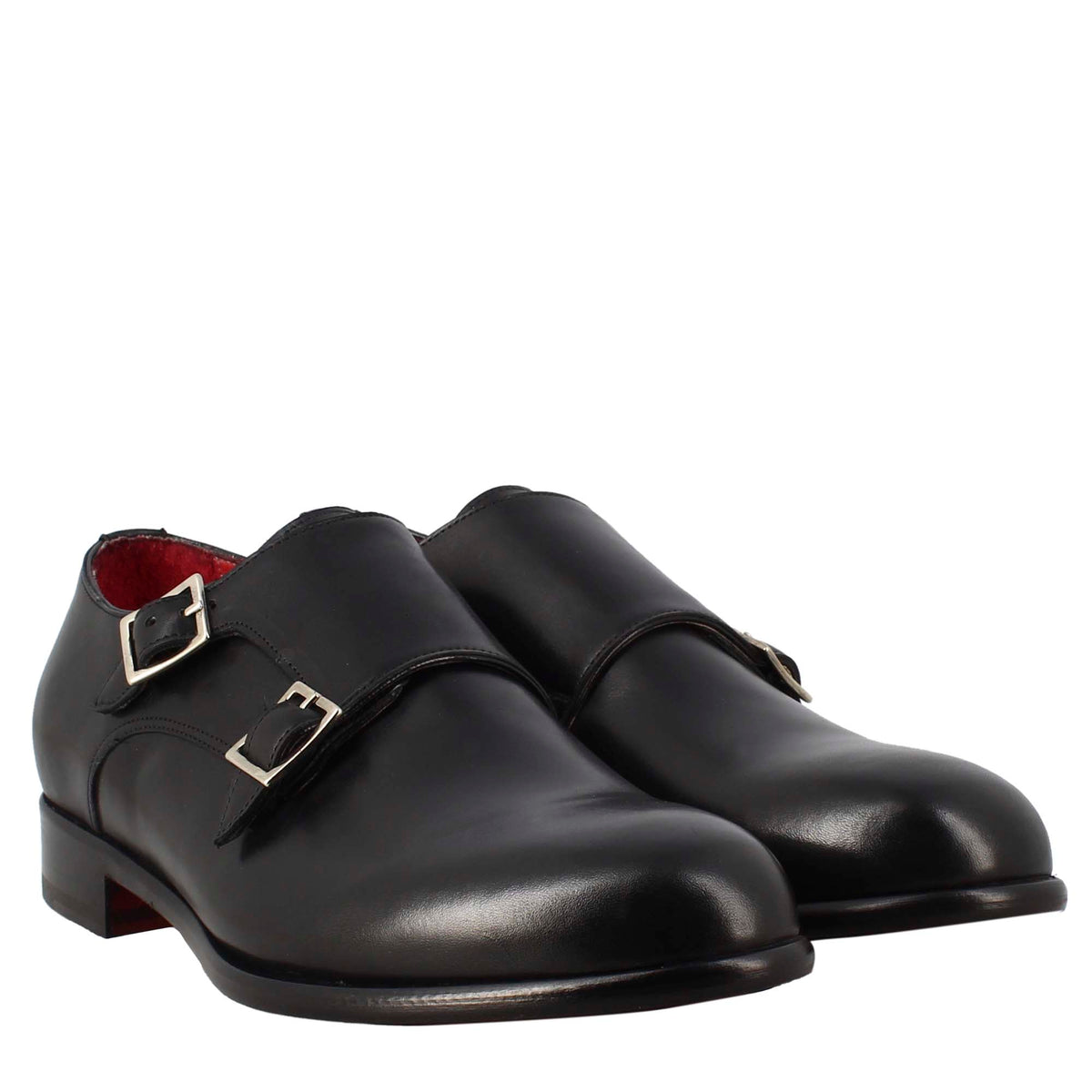 Sandalo John Richmond in pelle con fibbia metallica uomo