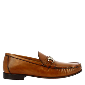 Handmade men's loafers in brown calf <tc>LEATHER</tc>