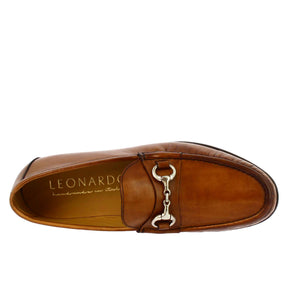 Handmade men's loafers in brown calf <tc>LEATHER</tc>