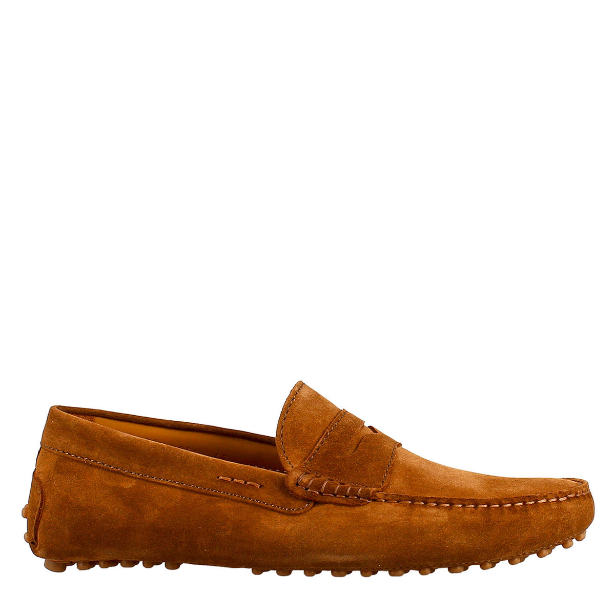 Mocassin homme daim doublé marron clair