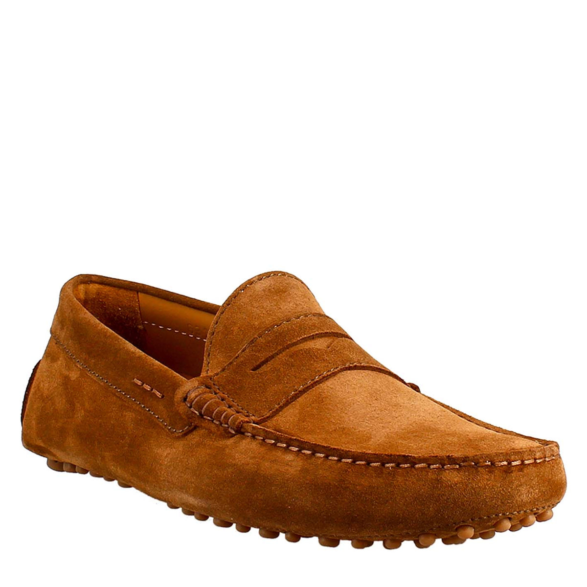 Mocassin homme daim doublé marron clair