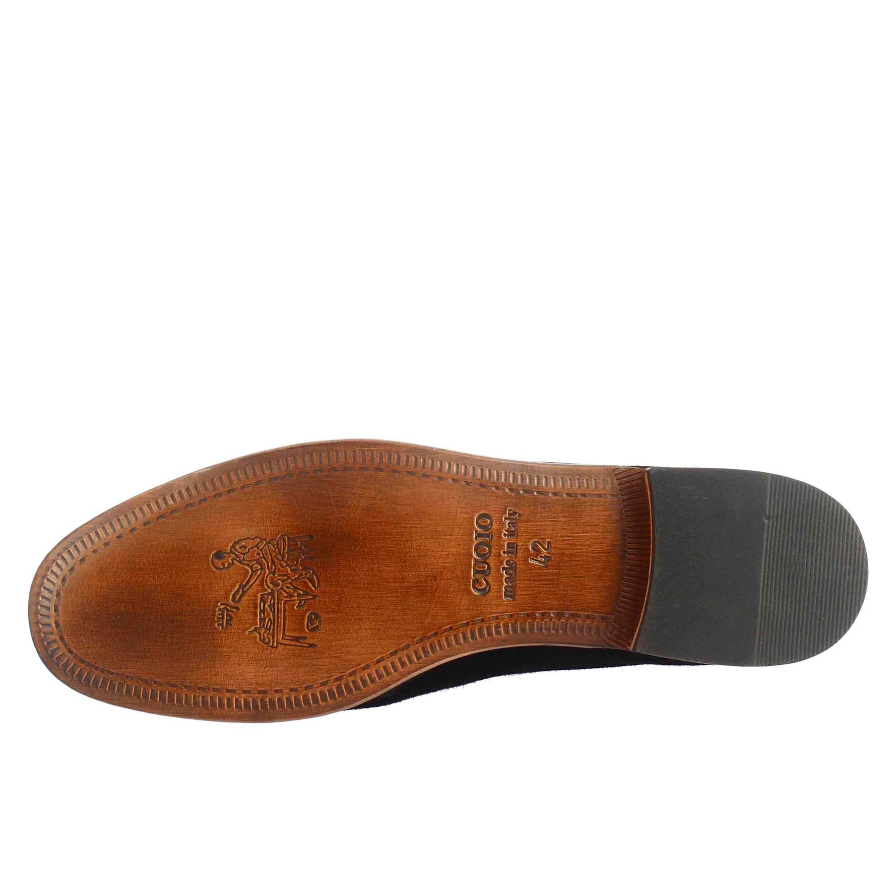 Black suede men's pocket style loafer 