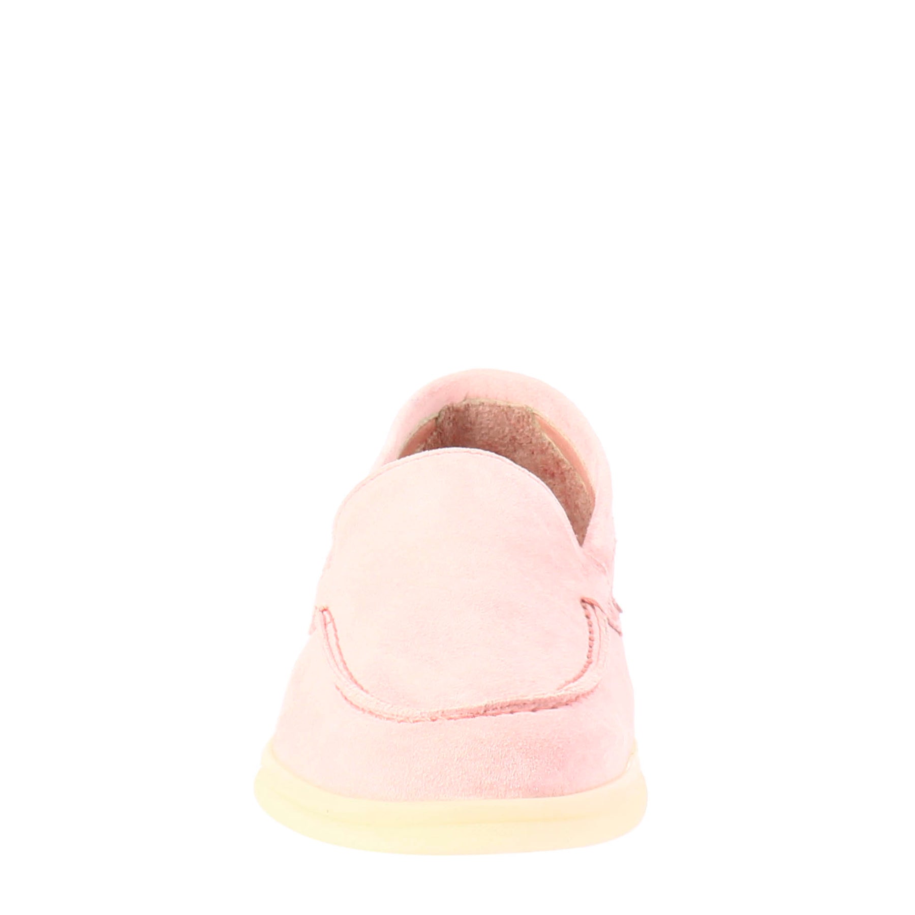 Women's flexible moccasin in pink suede leather