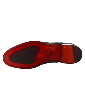 Men's elegant black leather oxford brogue