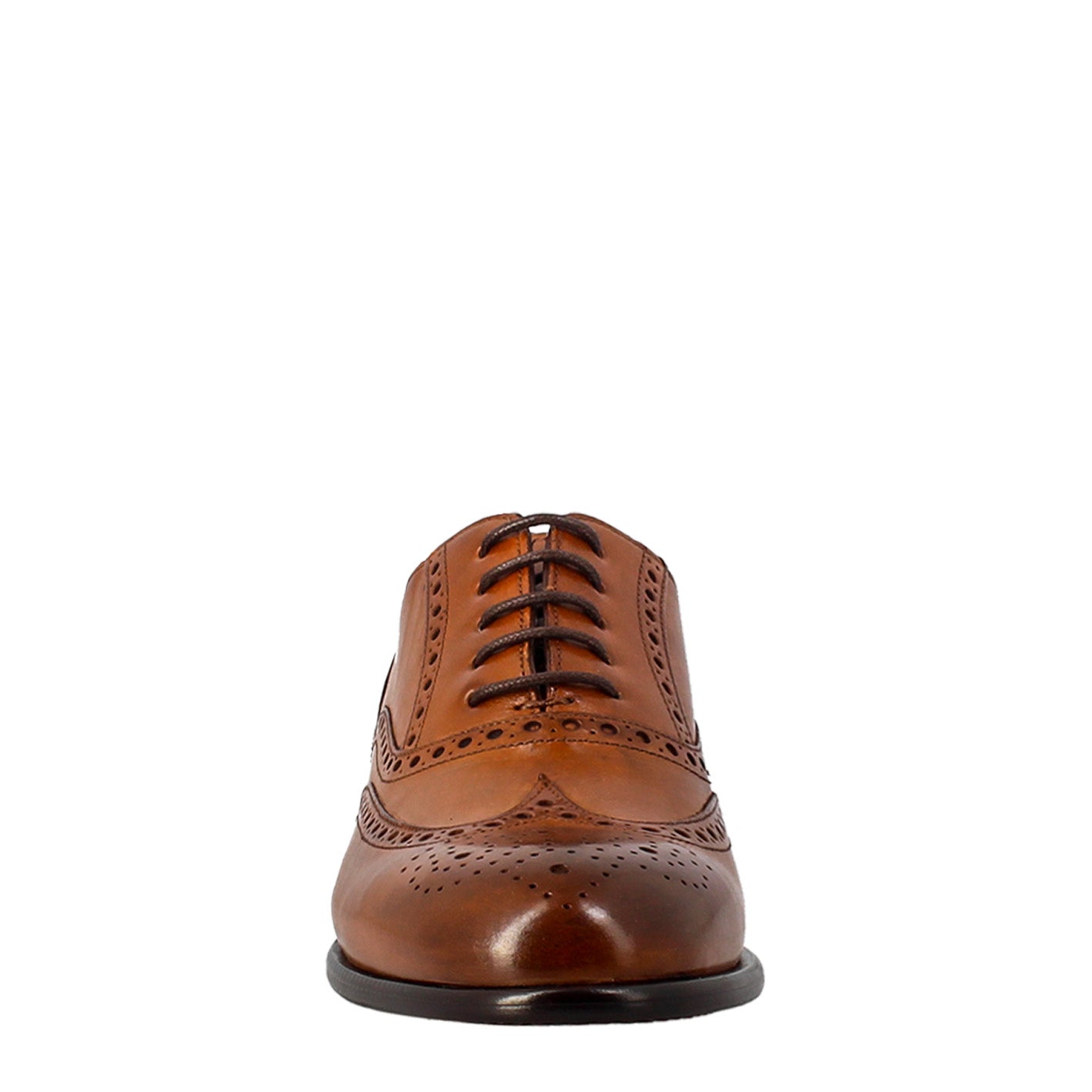 Men's elegant brown leather oxford brogue