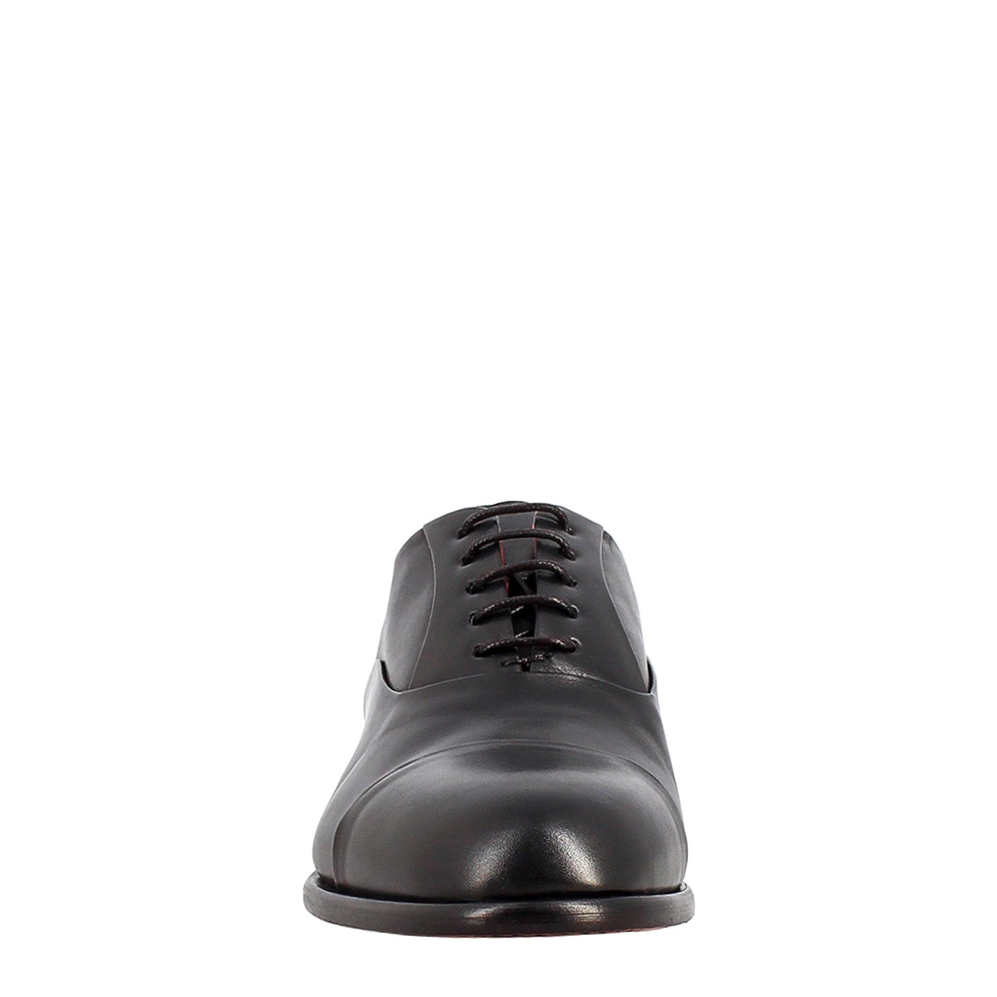 Men's elegant black oxford in leather and red lining