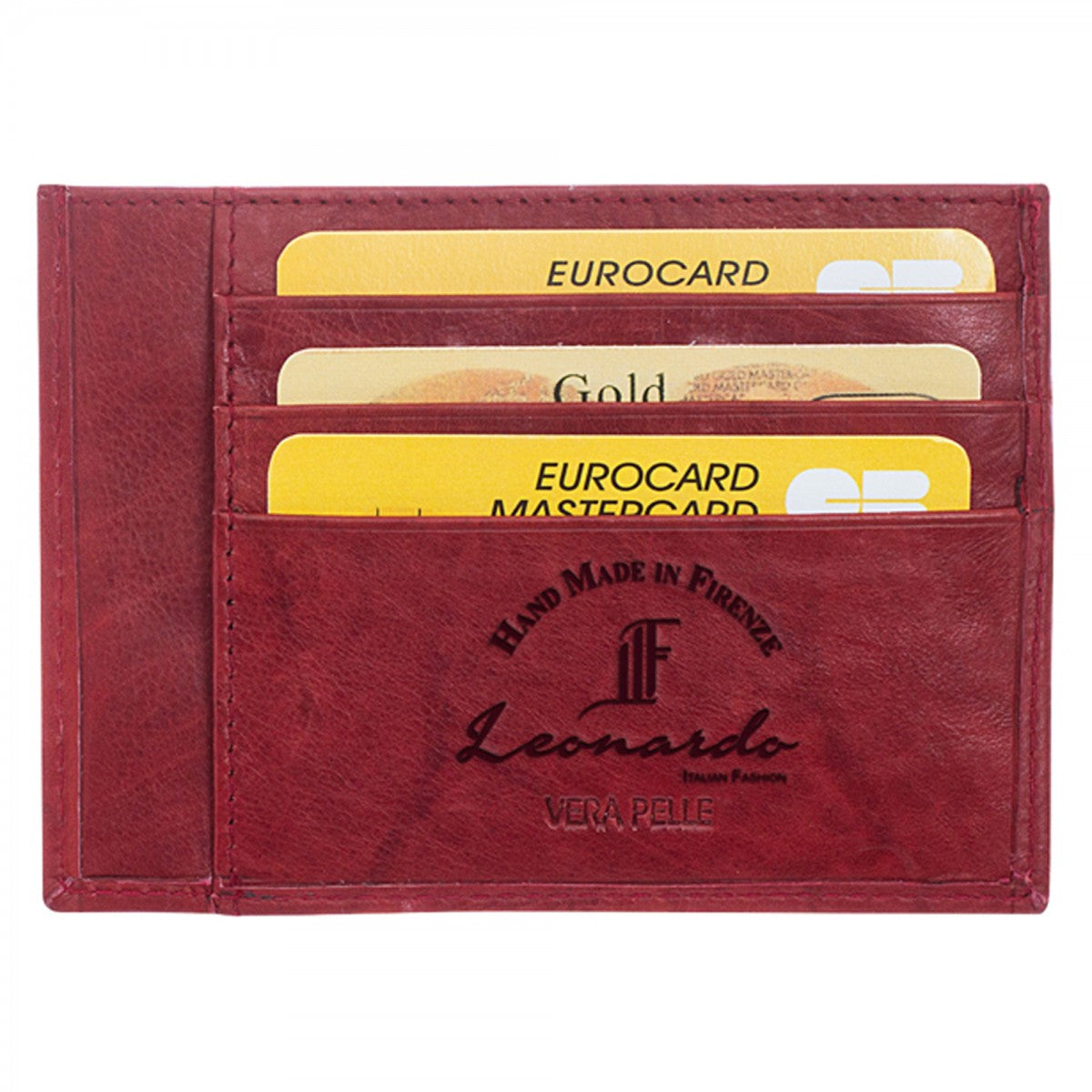  Vera Pelle Men Wallet Genuine Italian Leather 6 Cards