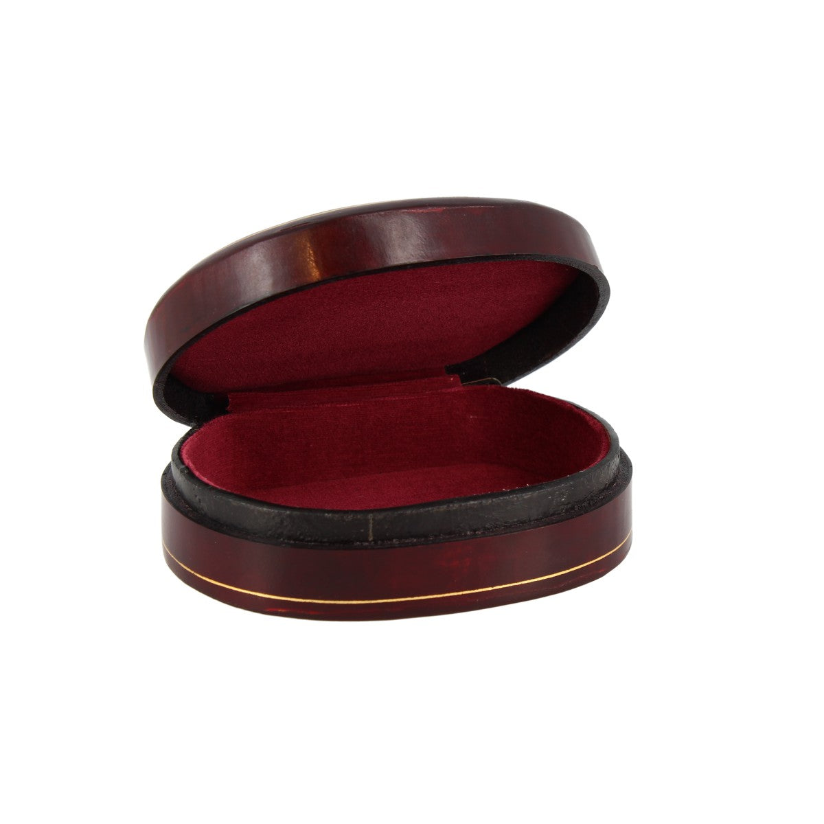 Portagioie ovale fatto in cuoio per gioielli disponibile in vari colori