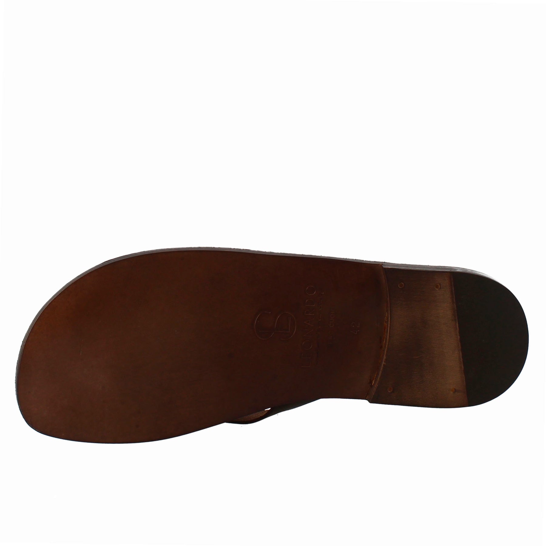 Men's gladiator sandals in Arezzo in brown leather