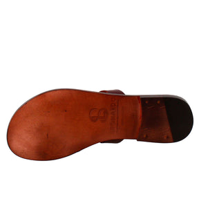 Sandales pour femmes Nebula de style romain antique en cuir marron 