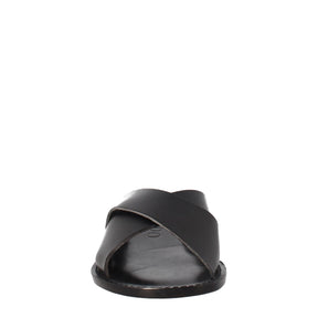 Incanto women's sandals in ancient Roman style in black leather 