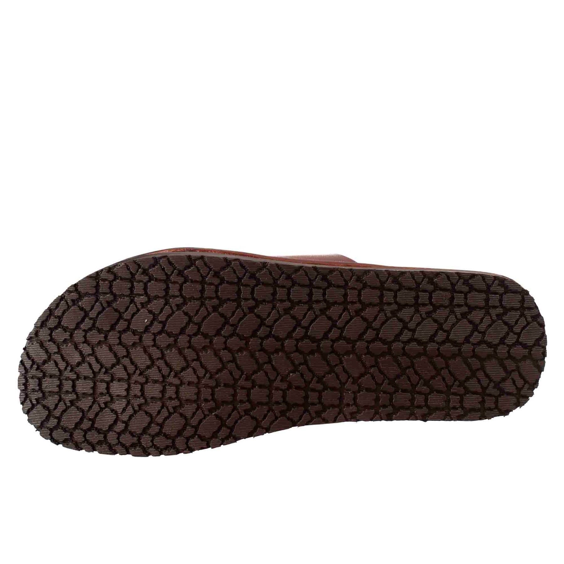 Sandales en forme de H pour hommes en cuir marron