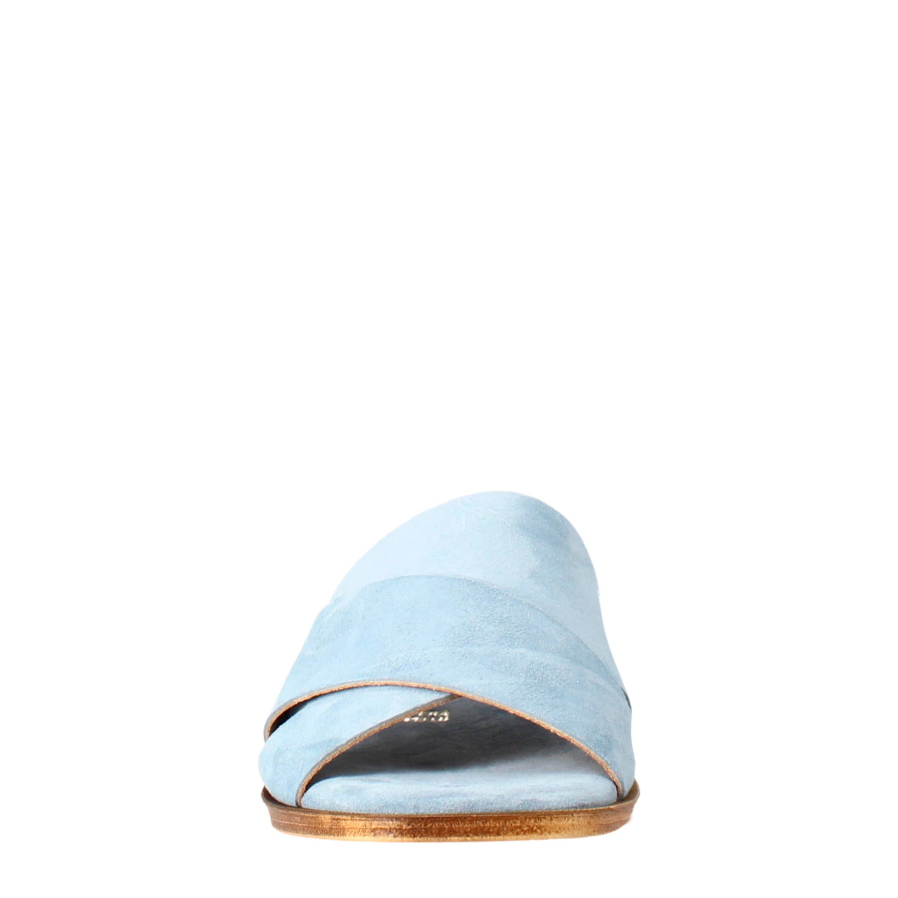 Women's double band sandal in light blue
