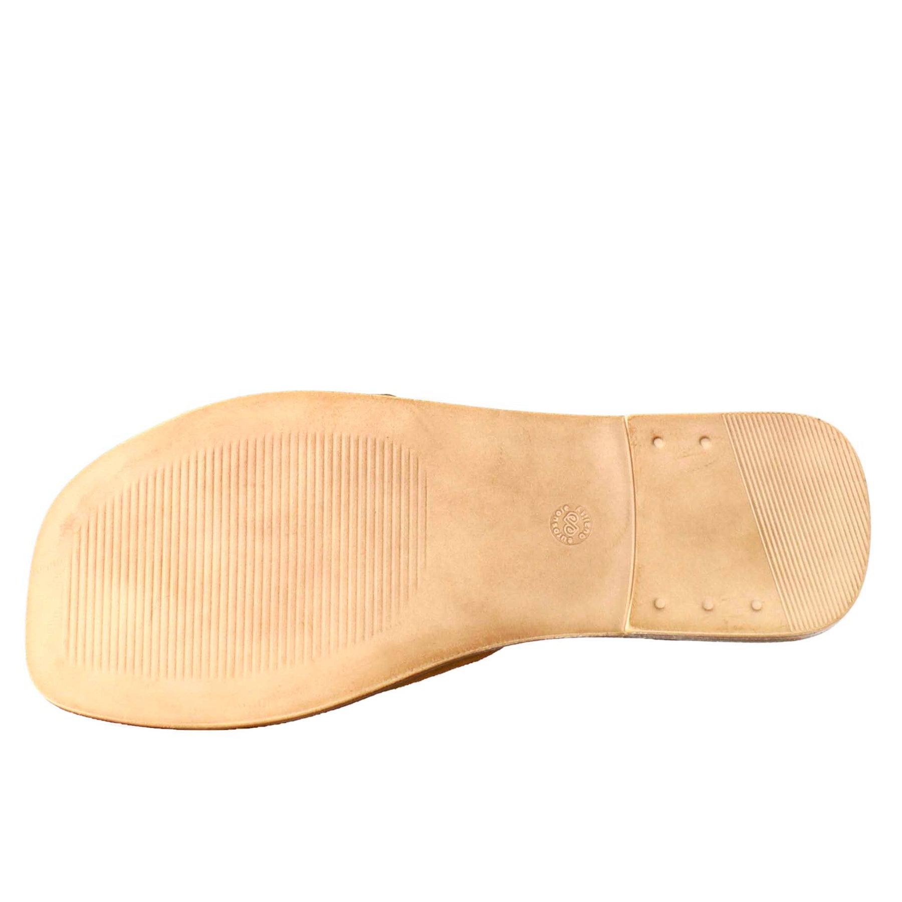 Sandalo basso da donna in pelle scamosciata marrone