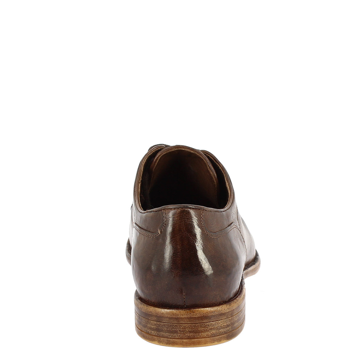 Chaussures à lacets faites à la main pour hommes en cuir marron foncé