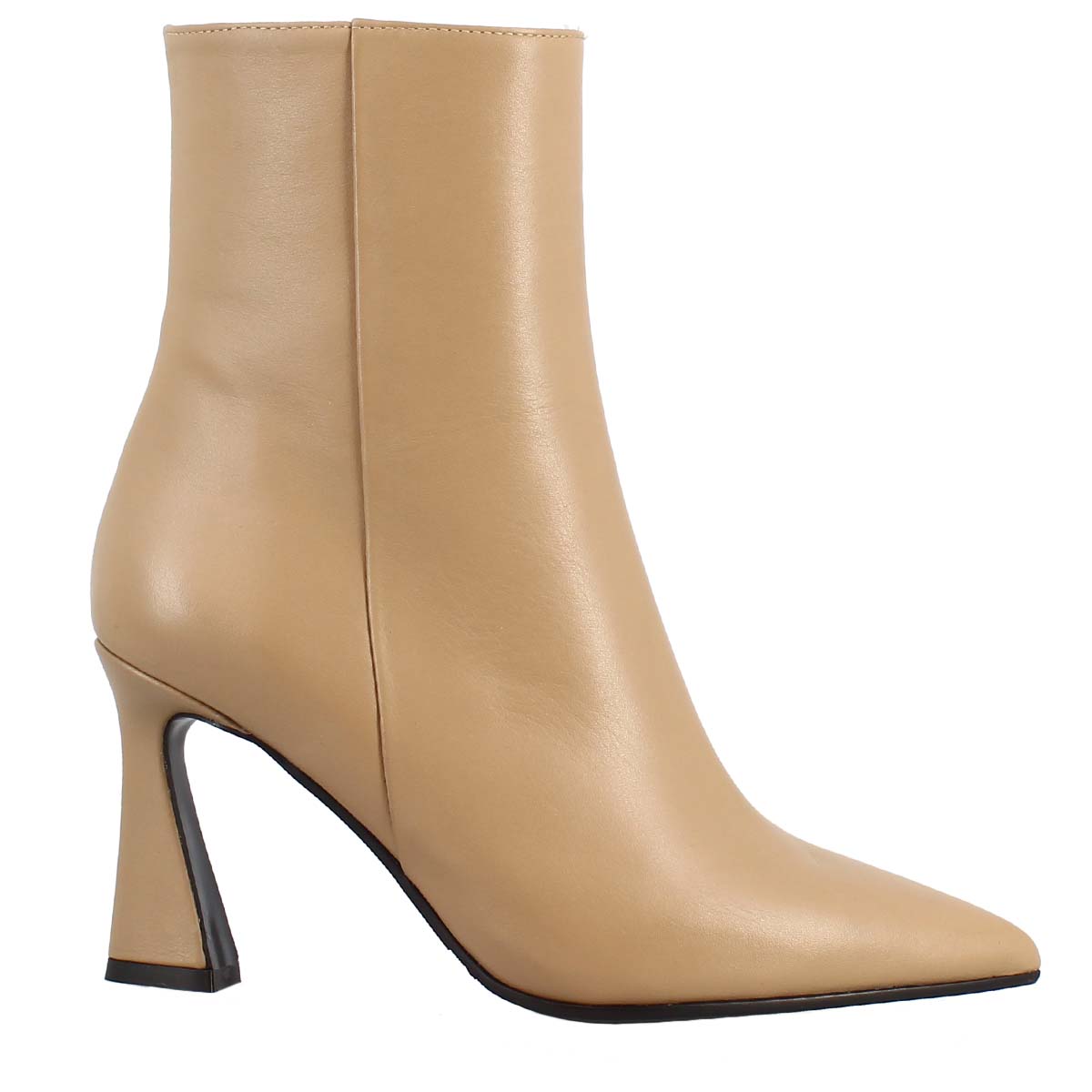 Ankle boot in walnut beige Tiffany leather 