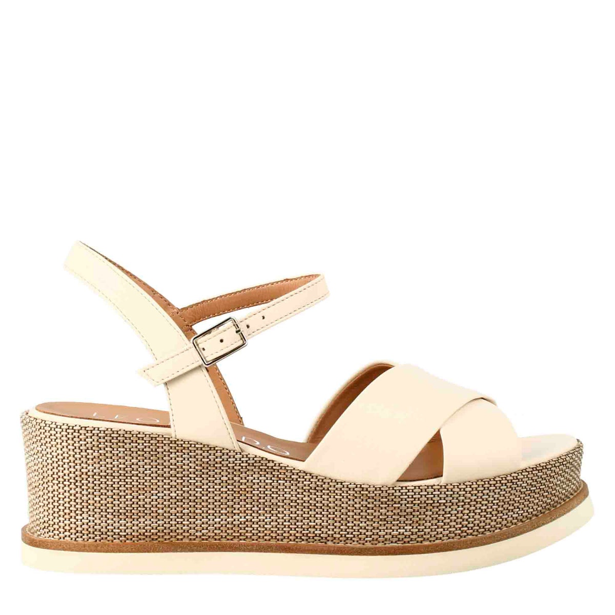 Women's wedge medium cream color 